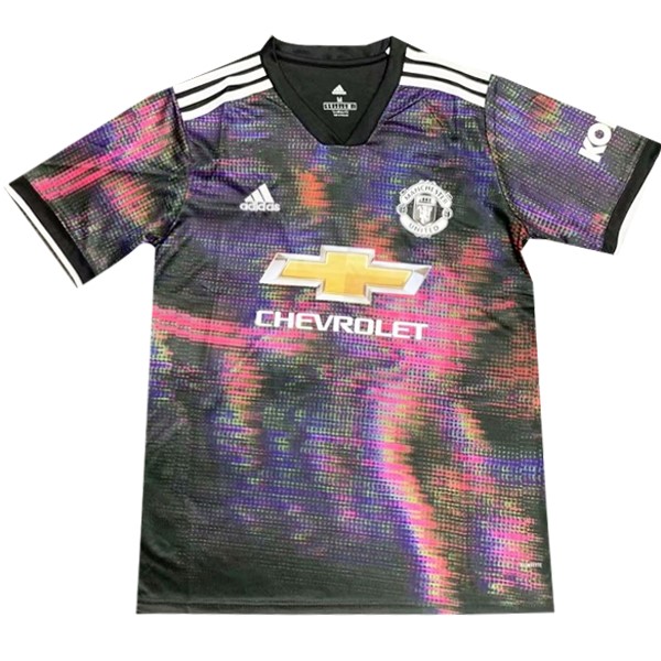 Camiseta de Entrenamiento Manchester United 2019 2020 Purpura Blanco